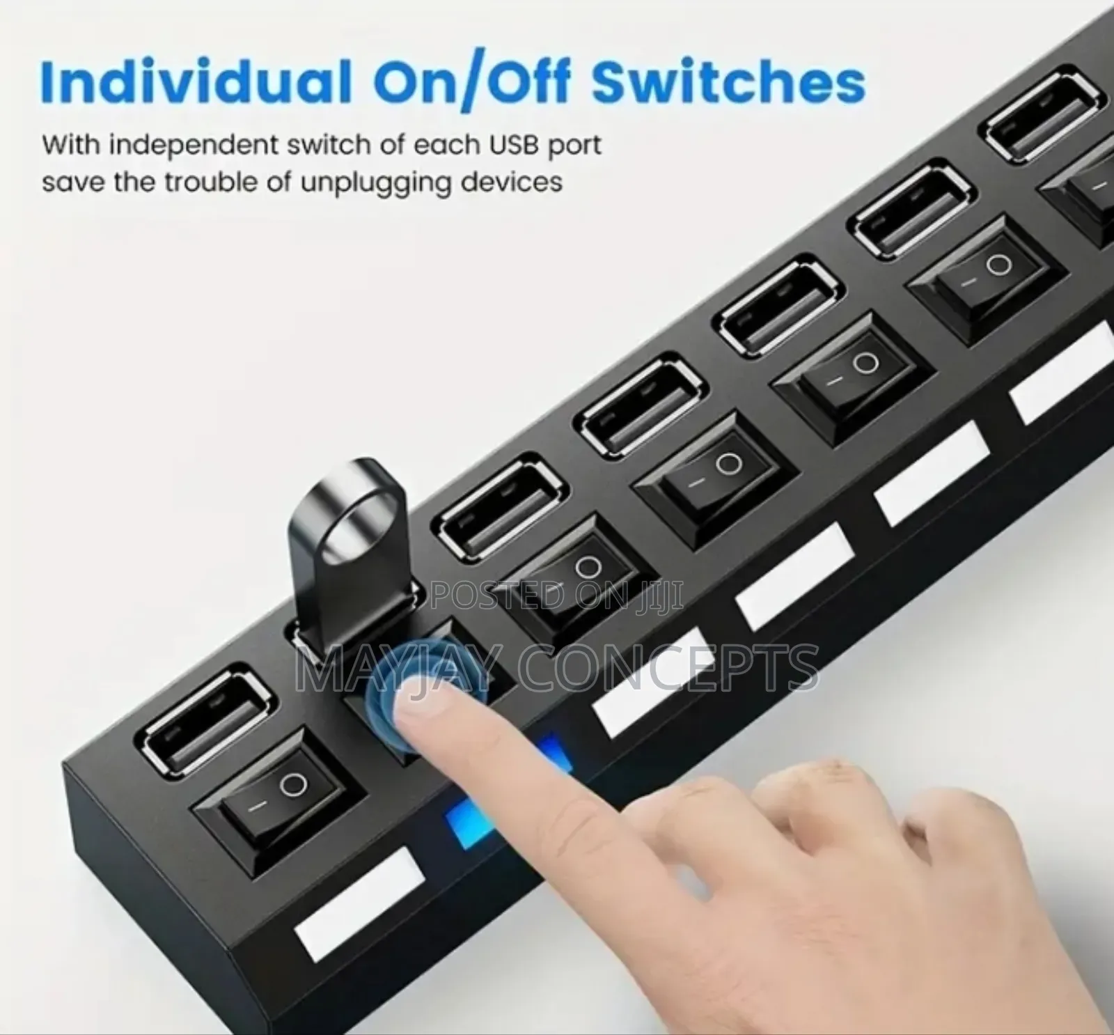7ports USB 2.0 Hub With LED Indicators+5v Operating Voltage