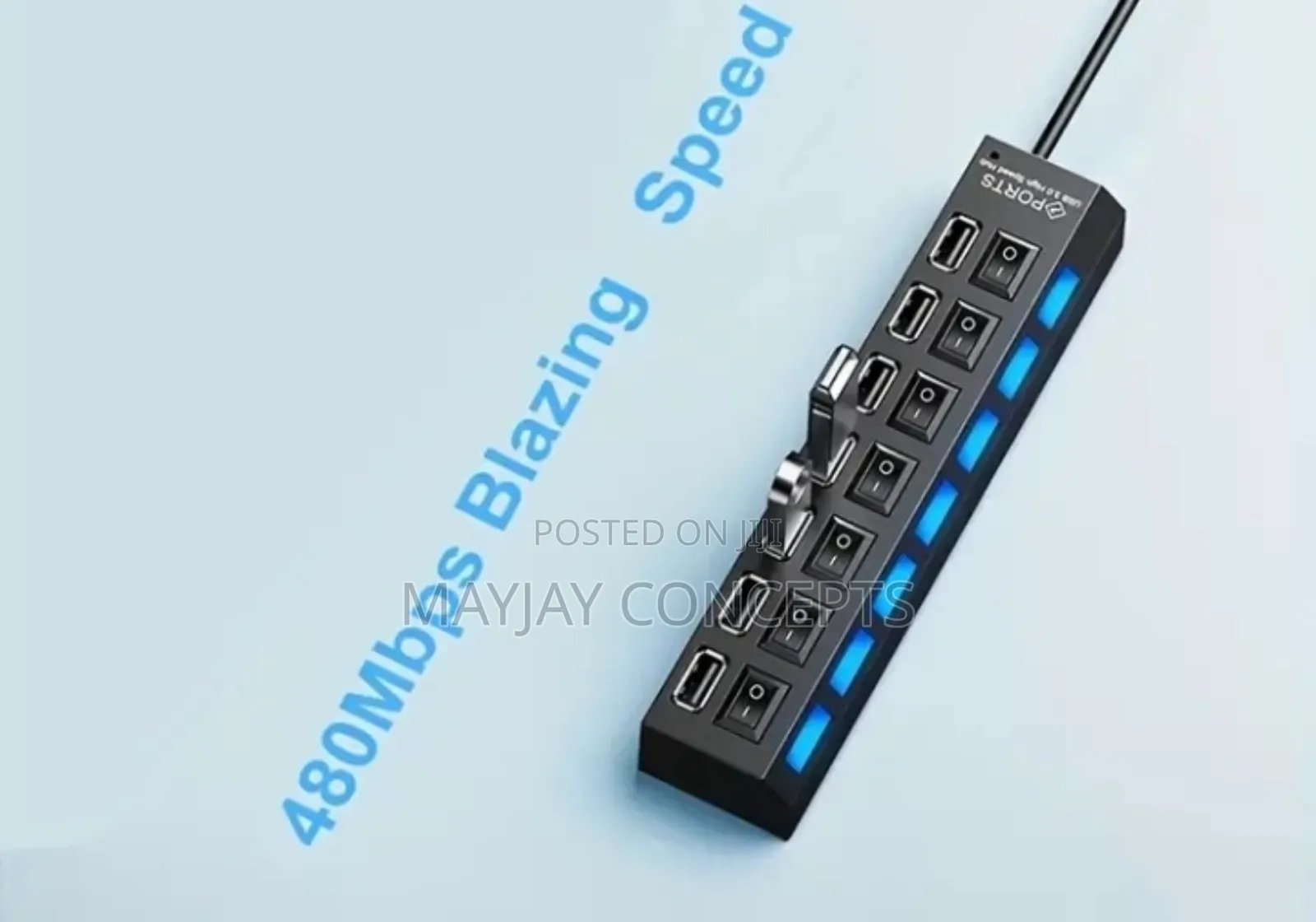 7ports USB 2.0 Hub With LED Indicators+5v Operating Voltage