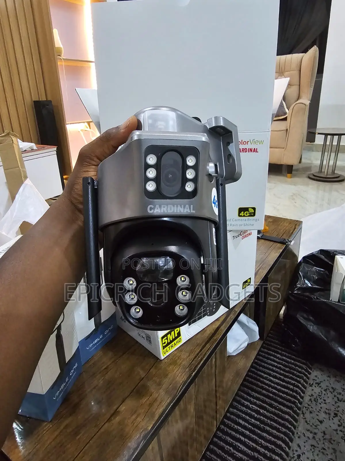 Dual Lens PTZ Solar CCTV Camera With 4g Sim