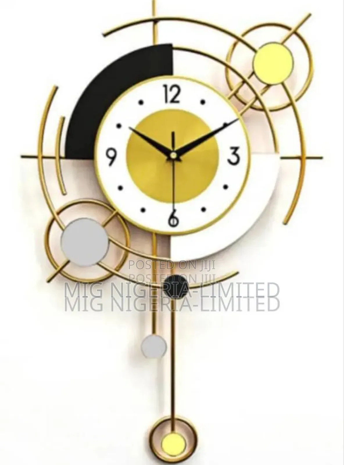 Wall Luxury Style Gold Decorations Design Clock