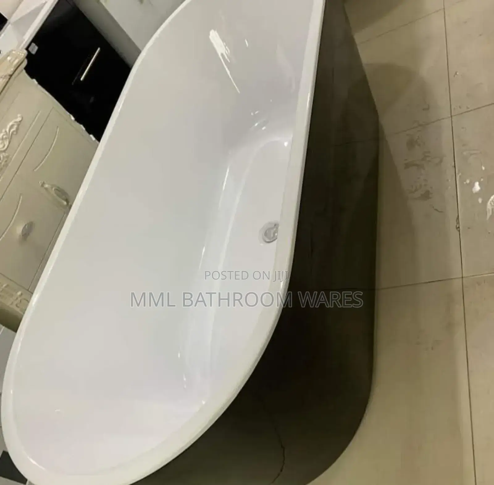 1700mm Black White Luxury Freestanding Bathtubs