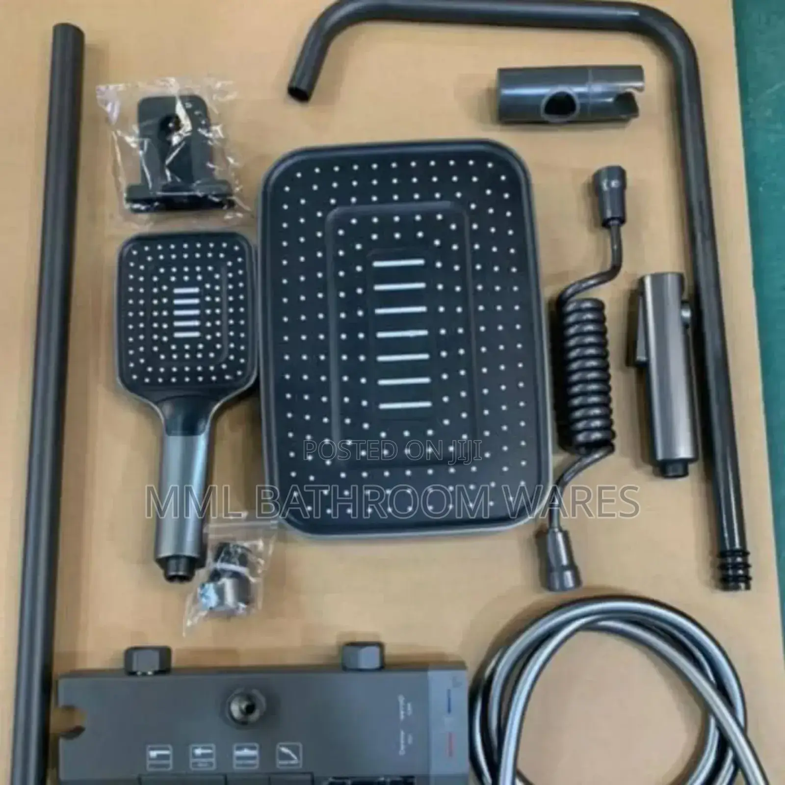 Quality Standard Standing Bathroom Shower Black