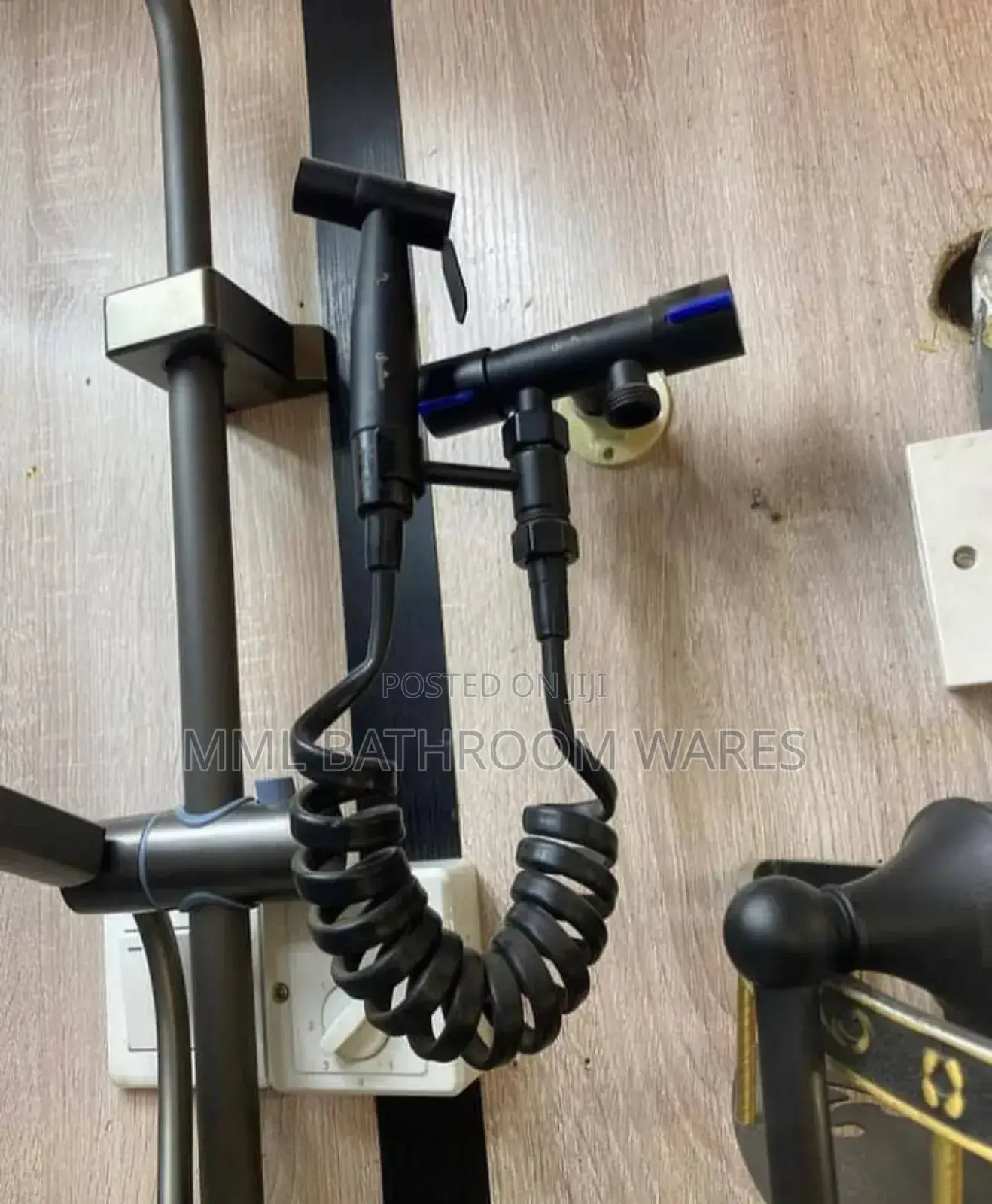 High-Pressure Black Handheld Bidet Sprayer Kit for Toilet