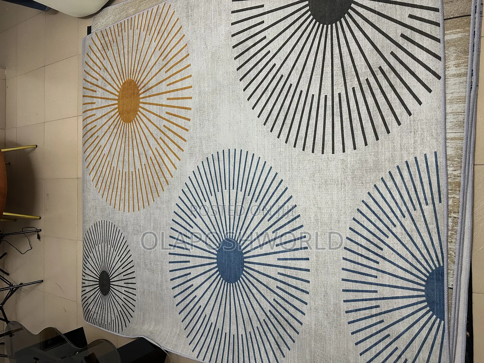 Spiral Designed Center Rug