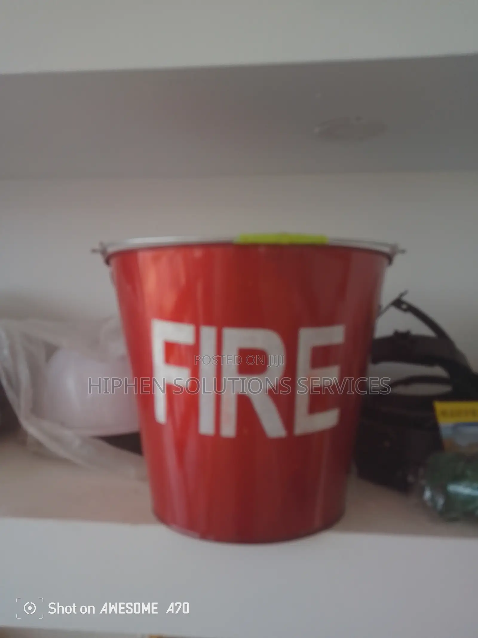 Red Mild Steel Fire Bucket