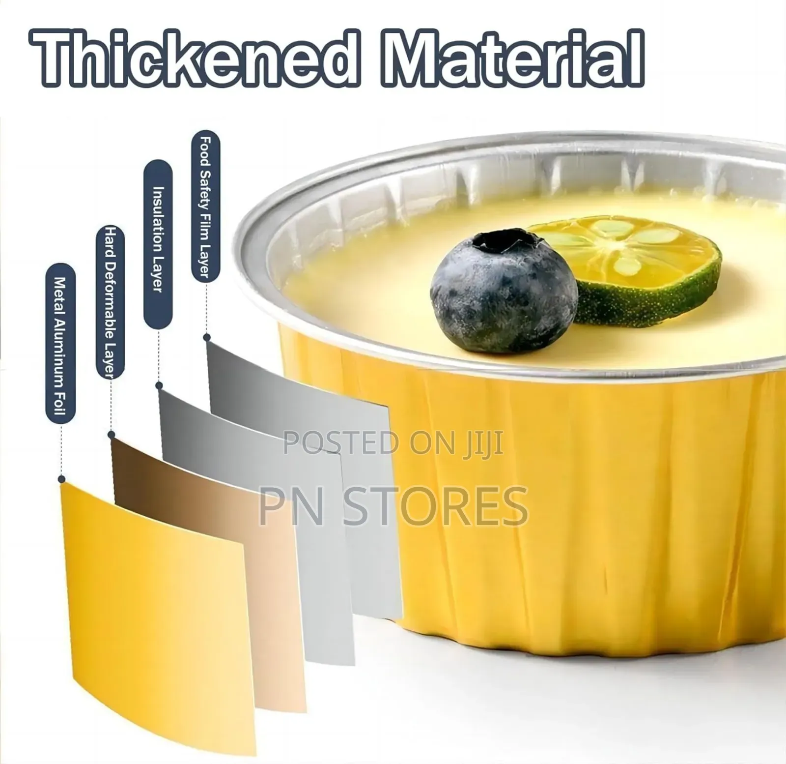 12pcs Easy Clean Baking Pans (Moin Moin and Pastries)