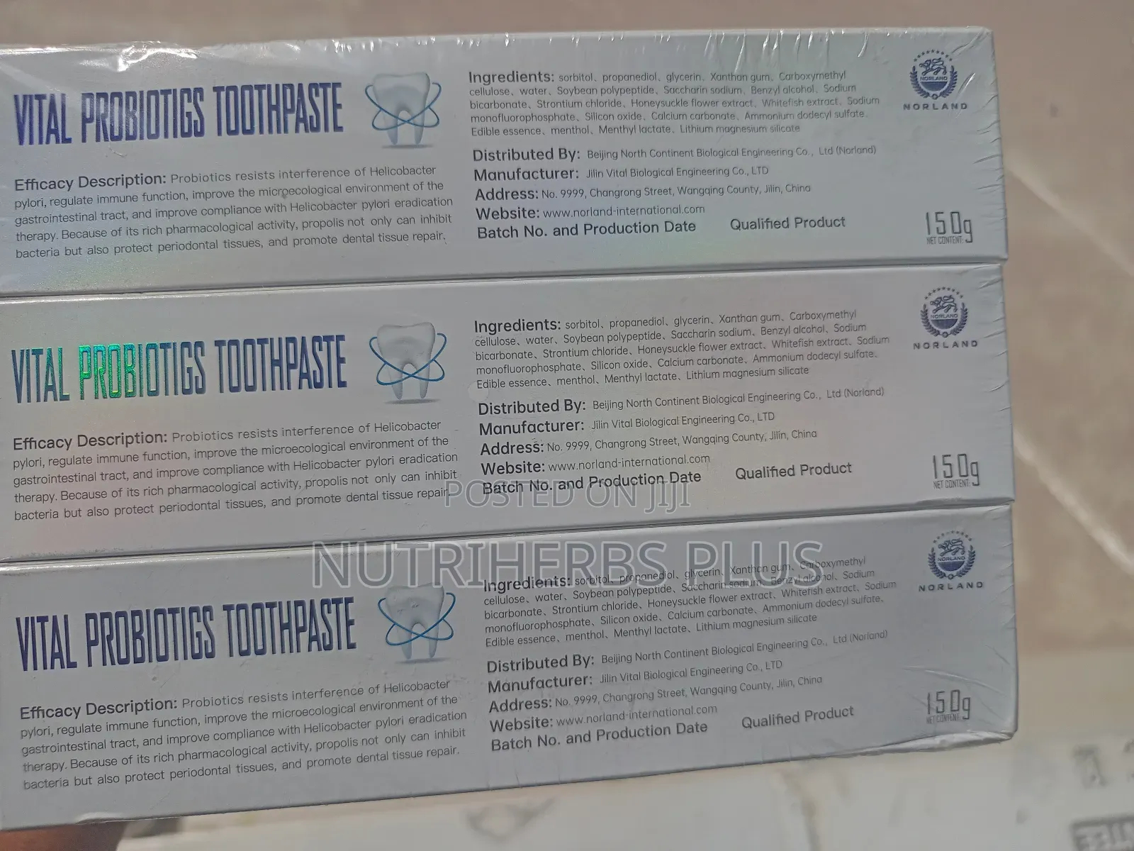 Vital Probiotics Toothpaste (Night Use) Cures Toothache