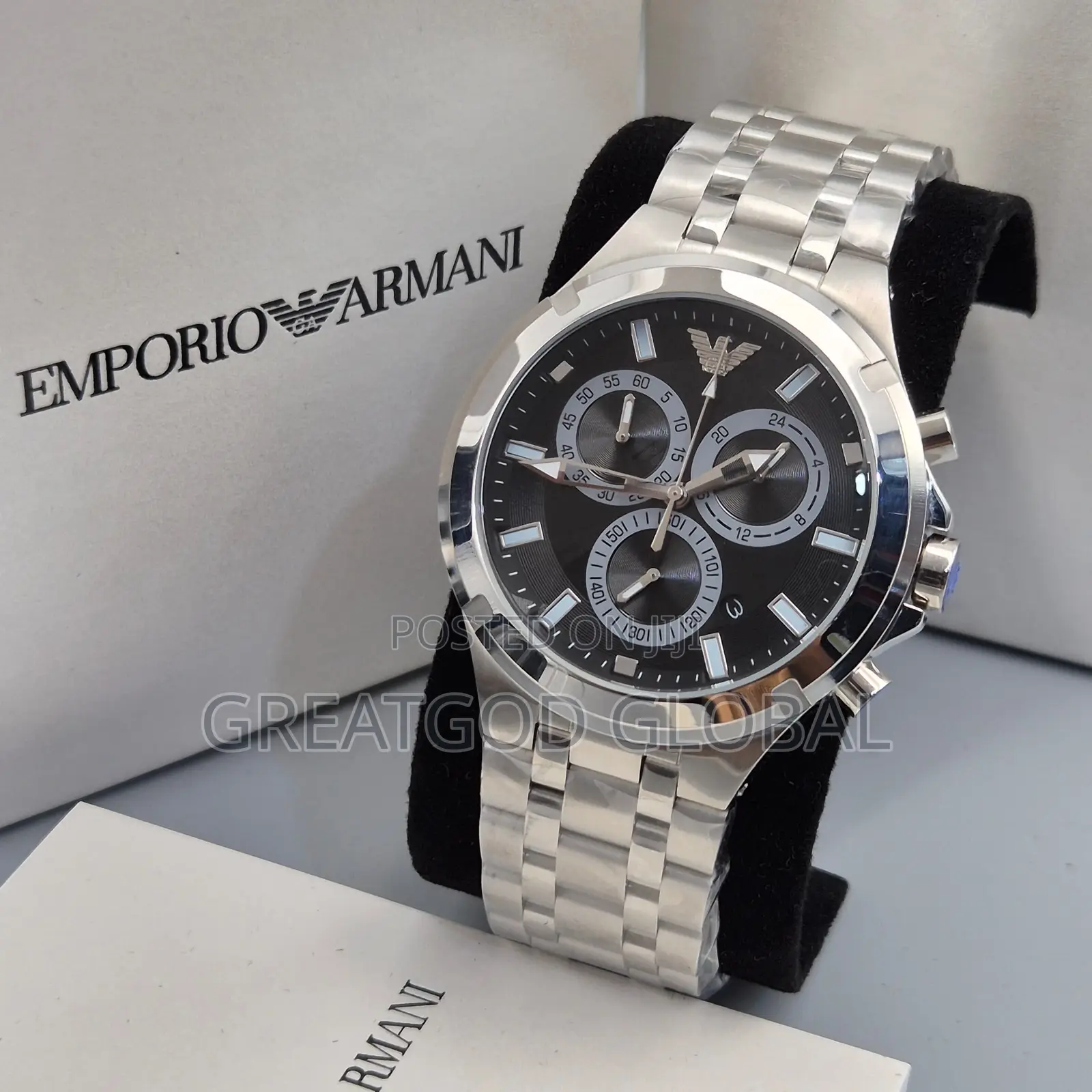 Luxury Armani Solid Chain Wristwatch