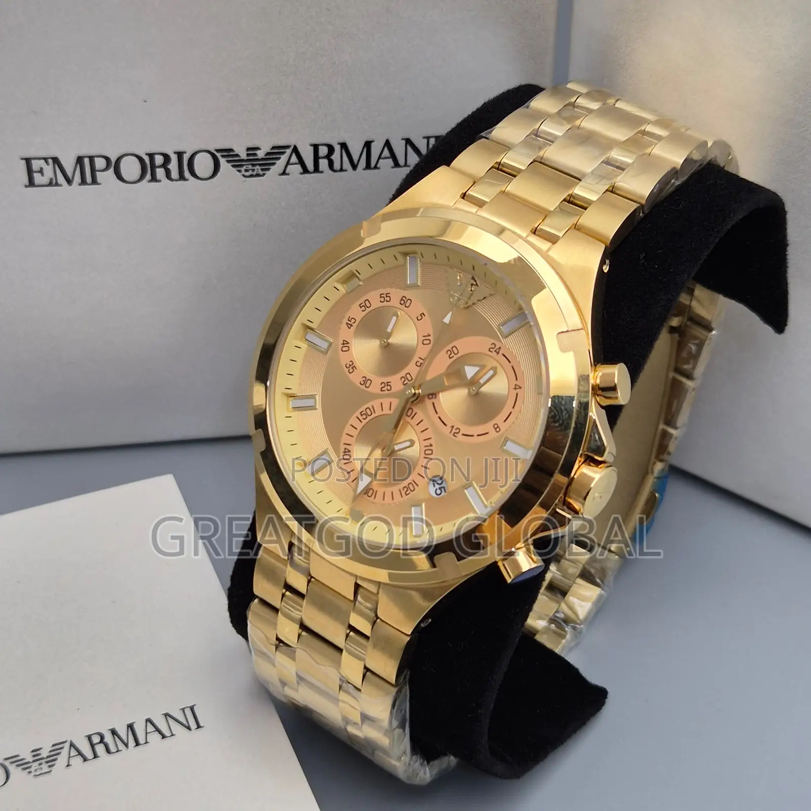 Luxury Armani Solid Chain Wristwatch