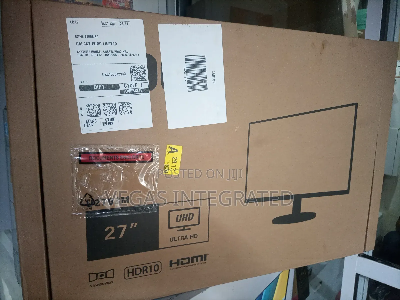 Aoc U27b3m 27 Inch 4k (Uhd) Monitor With Built In Speakers