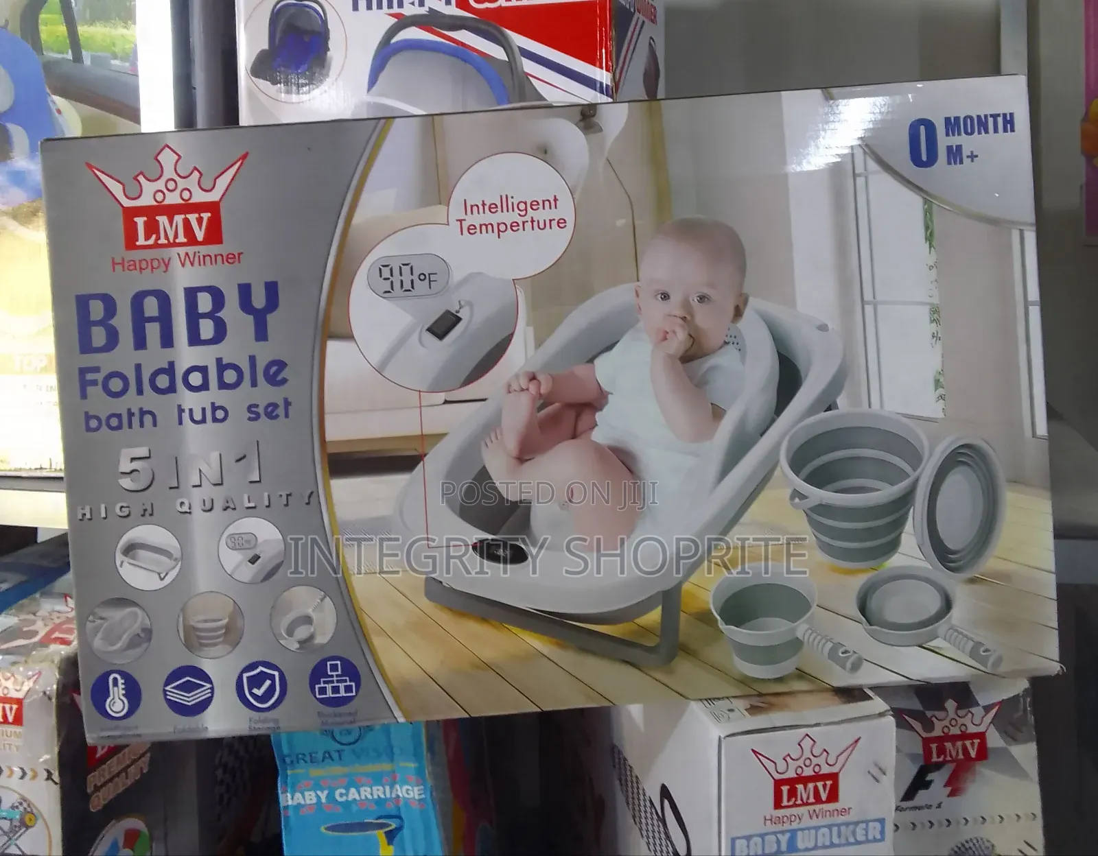 LMV Baby Foldable Bath Tub Set