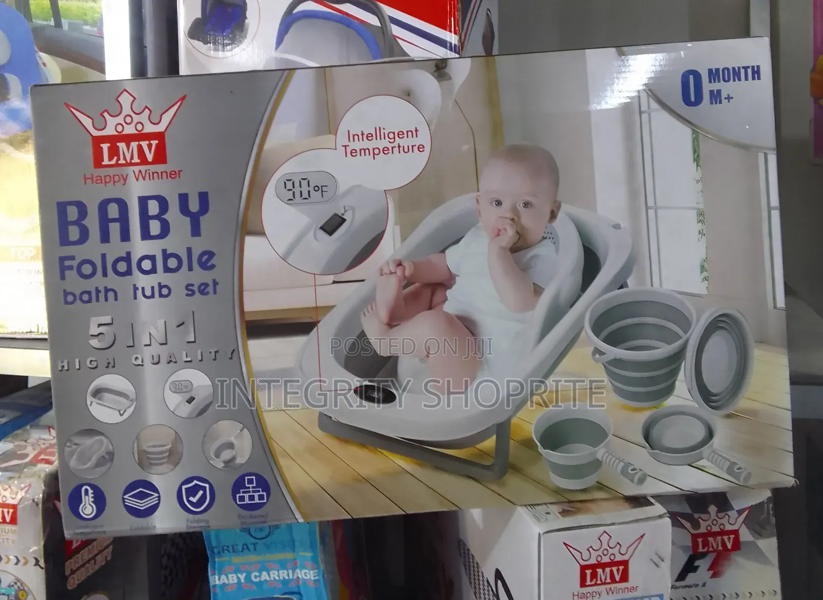 LMV Baby Foldable Bath Tub Set