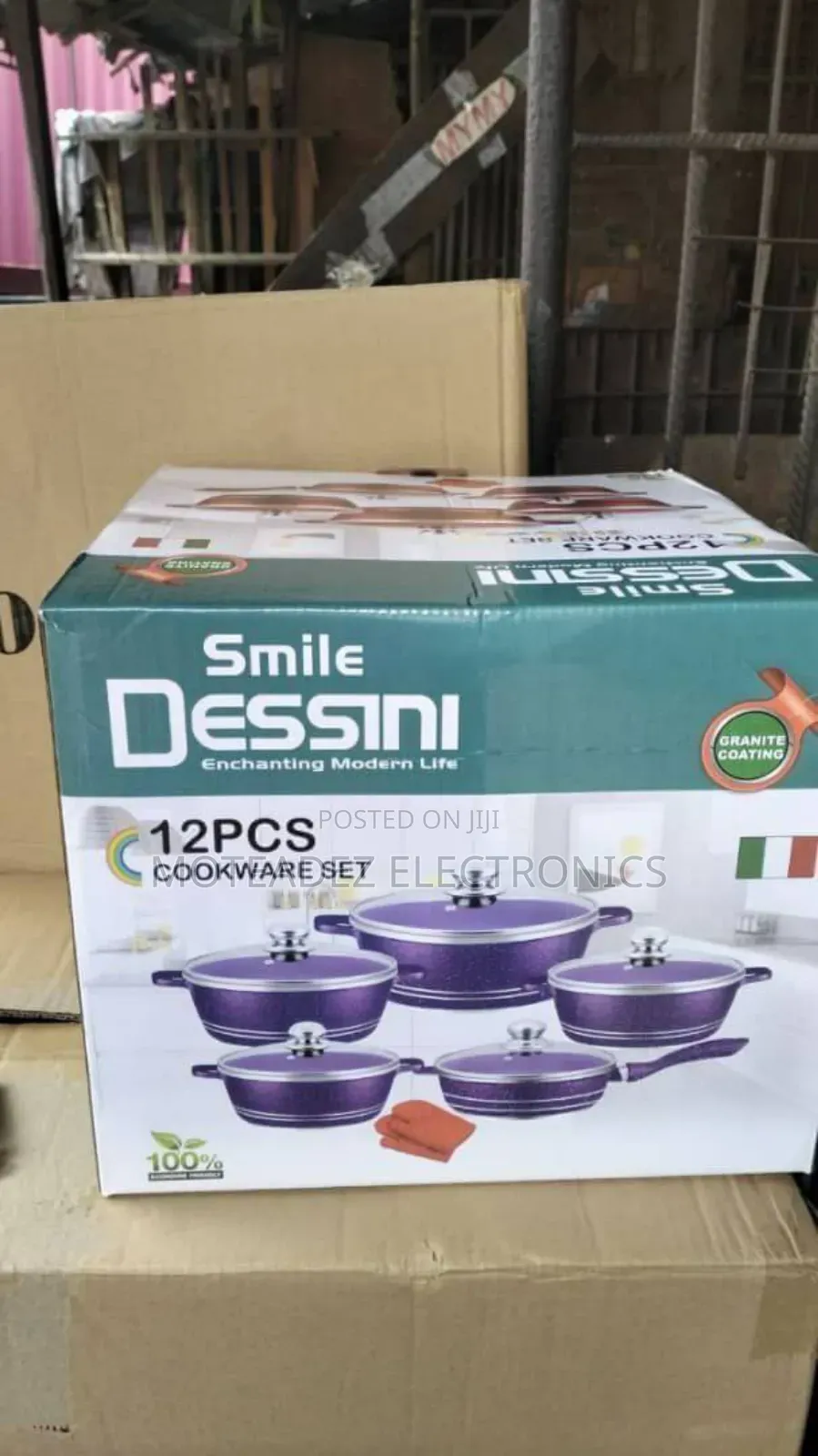 Smile Dessini 12pcs Granite Coating Non Stick Cookware Sets