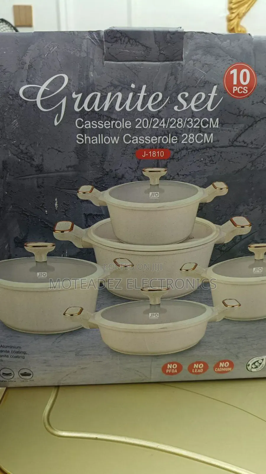 Jio Original 10pcs Luxury Granite Non Stick Cookware Set