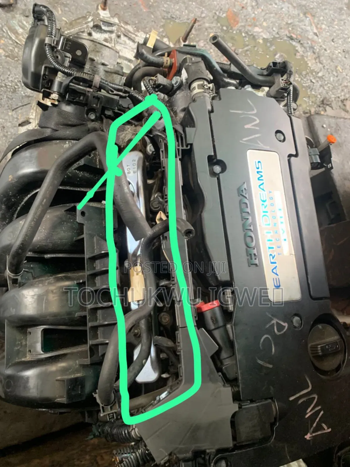 Honda Accord 013 to 016 4 Plug Engine Gearbox Upper Nozzle