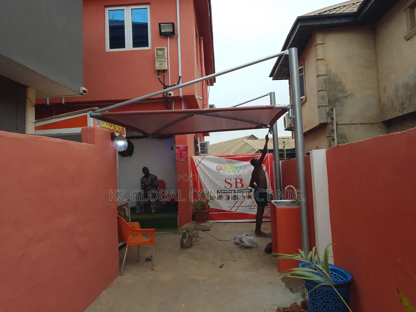 Covering Shade With Galvanized Pipe