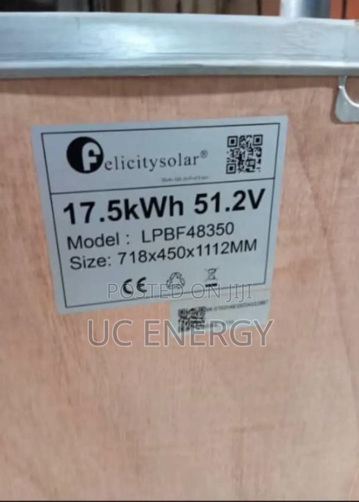 17.5kwh Felicity Lithium Battery 51.2V