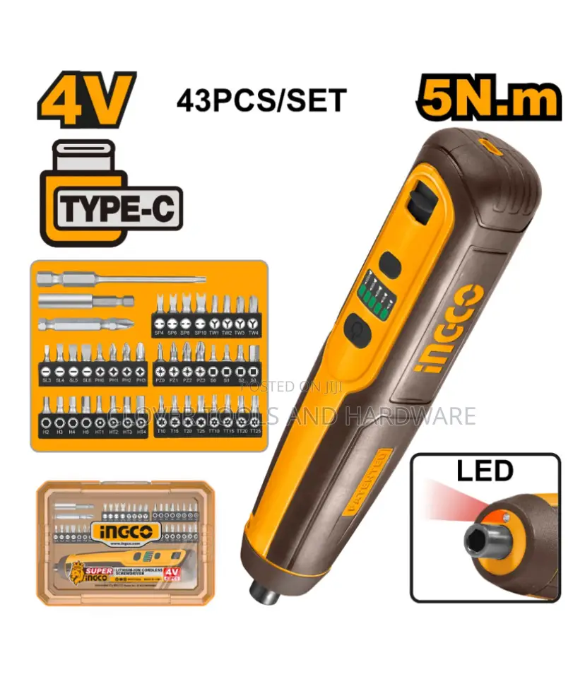 Ingco Lithium-Ion Cordless Screwdriver 4V. Csdli04062