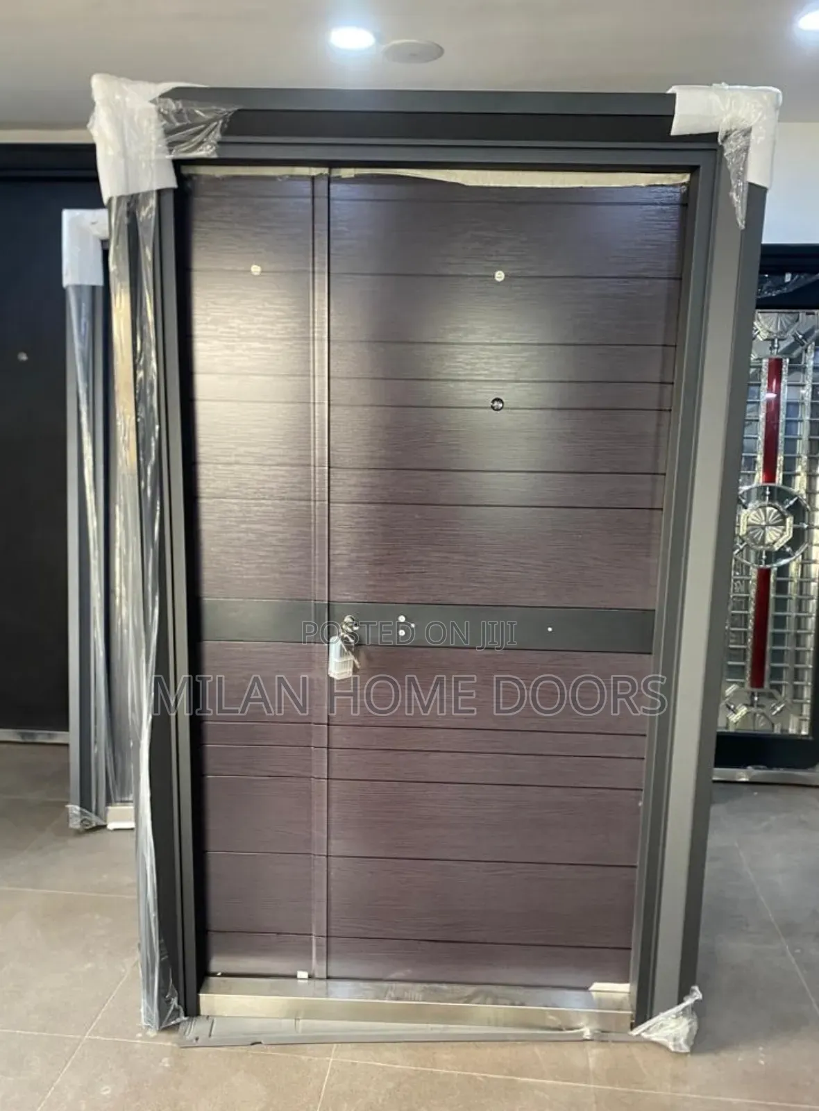 4ft Copper Steel Security Door Brown
