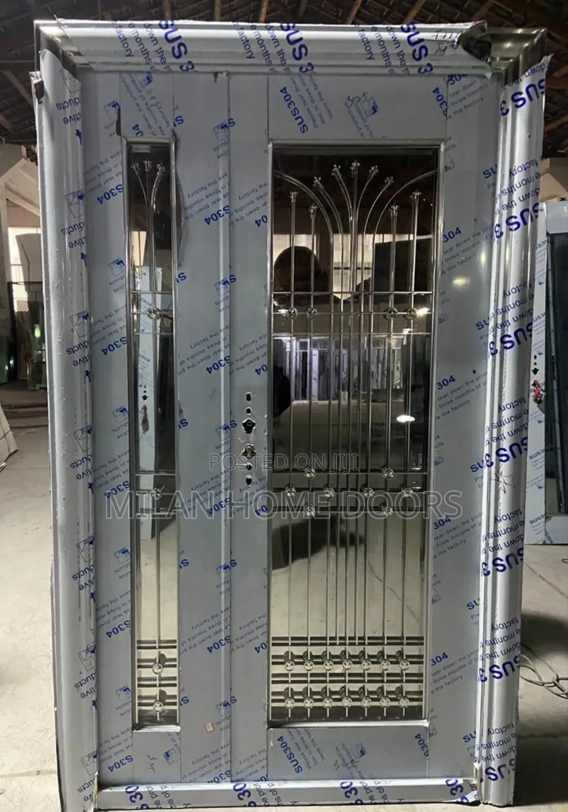4ft Stainless Glass Door