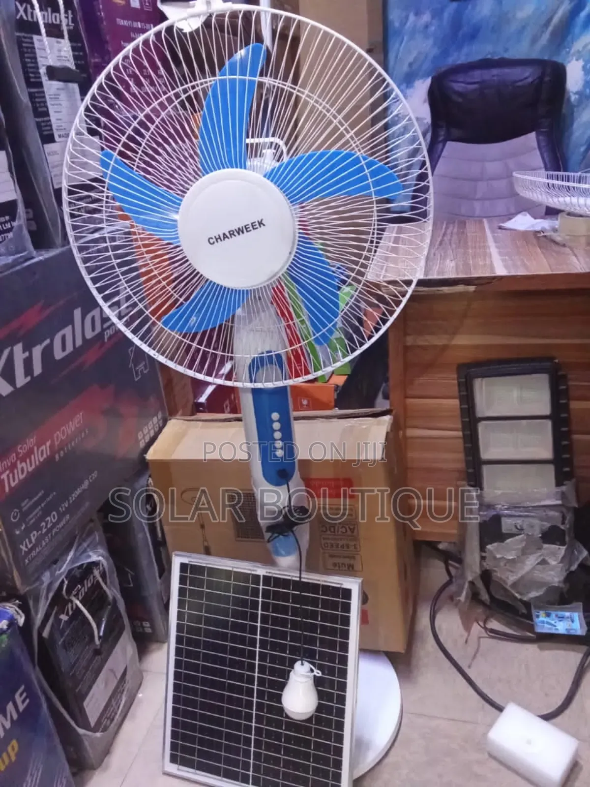 Solar Rechargeable Ac/Dc Fans With Inbuilt Lithium Battery