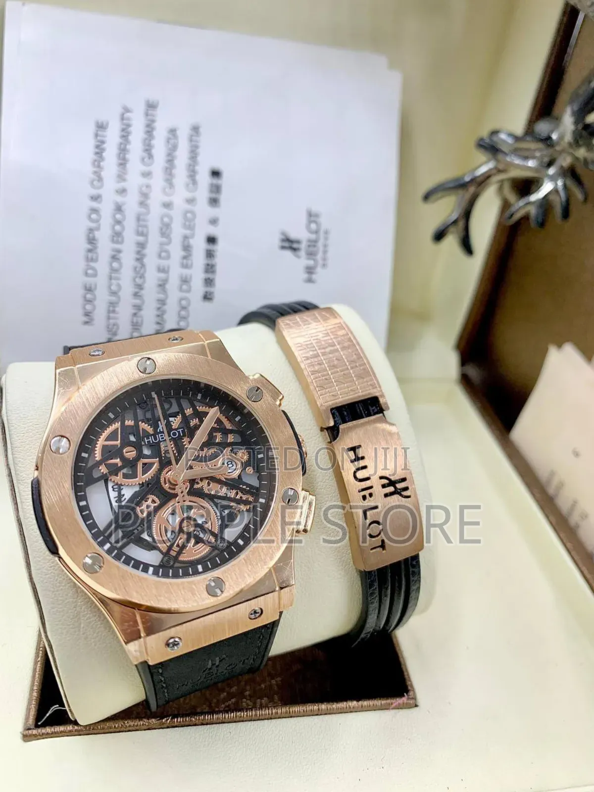 Hublot Leather_watch, Leather_bracelet Set