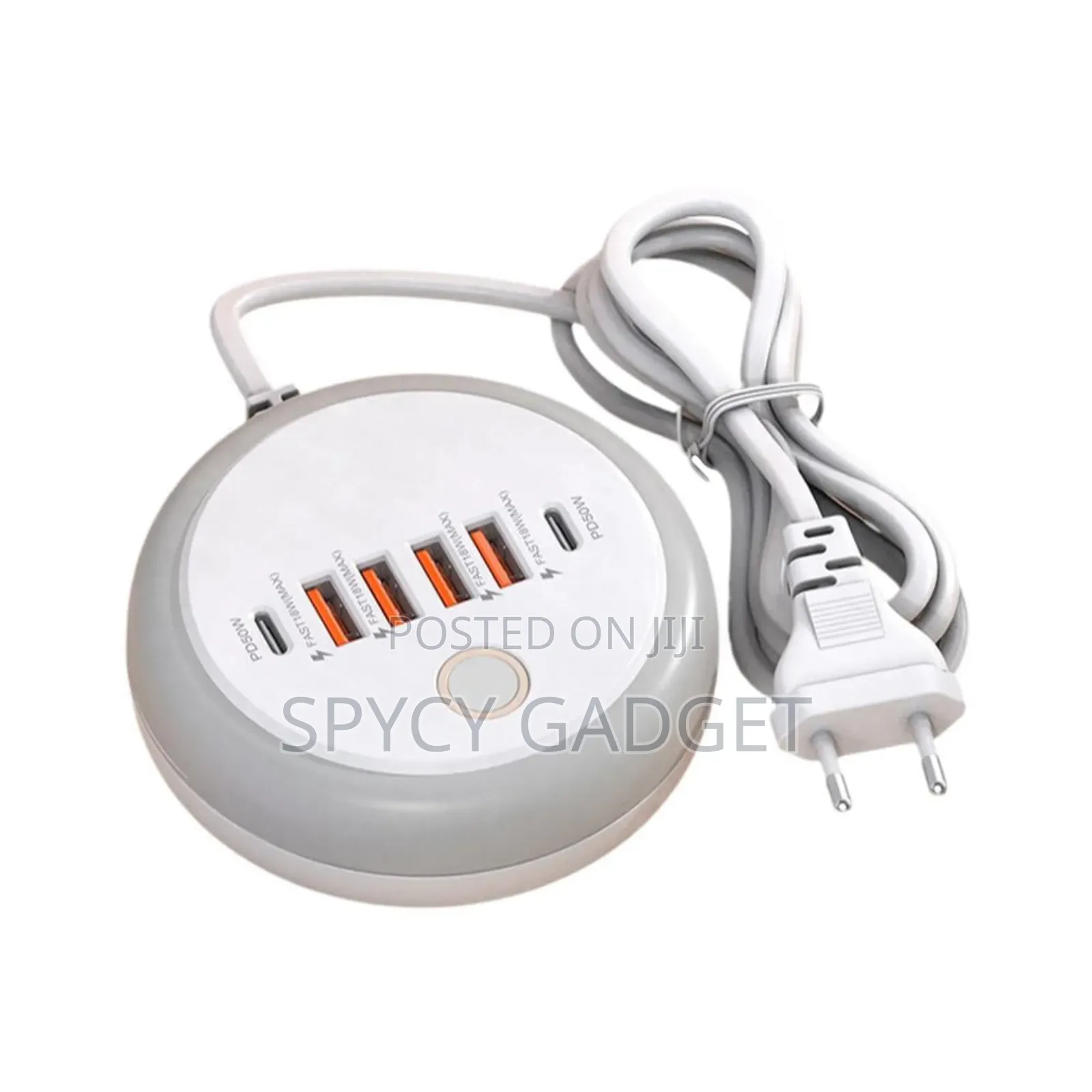 120W 4 USB + 2 Type-C Ports Charging Station With LED Light