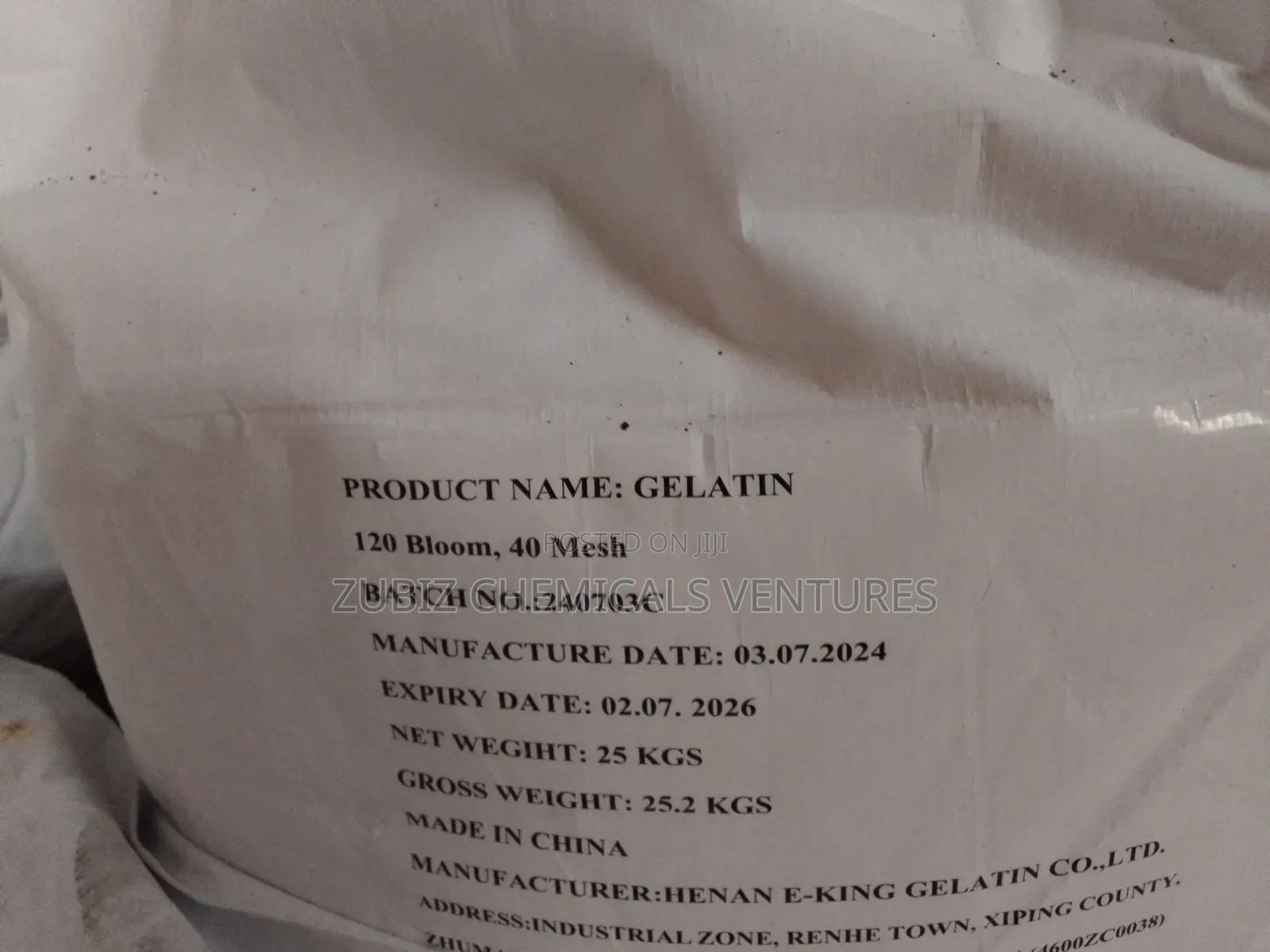 Gelatin 120bloom/180bloom