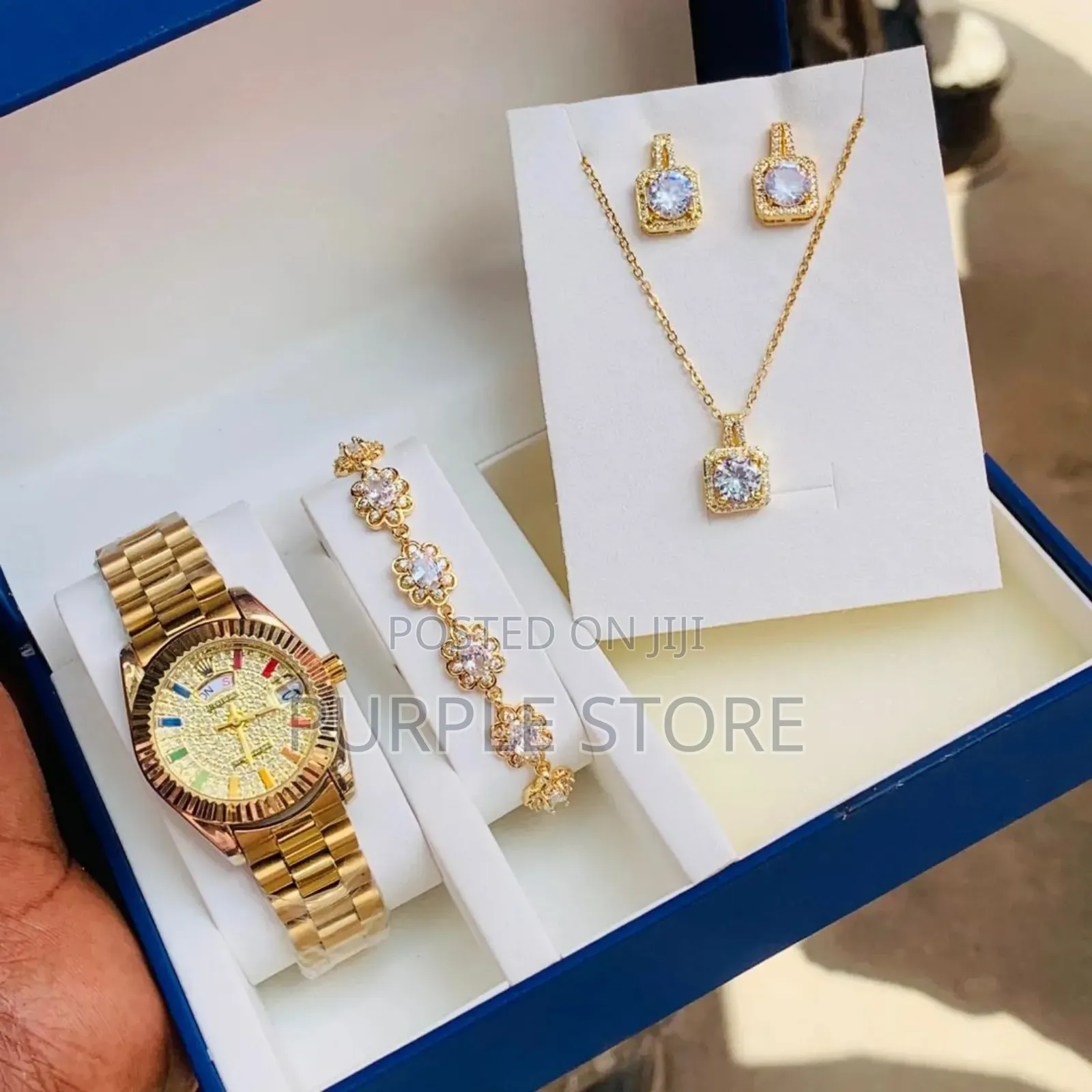 Rolex Wo.Men Watch Jewellery Combo