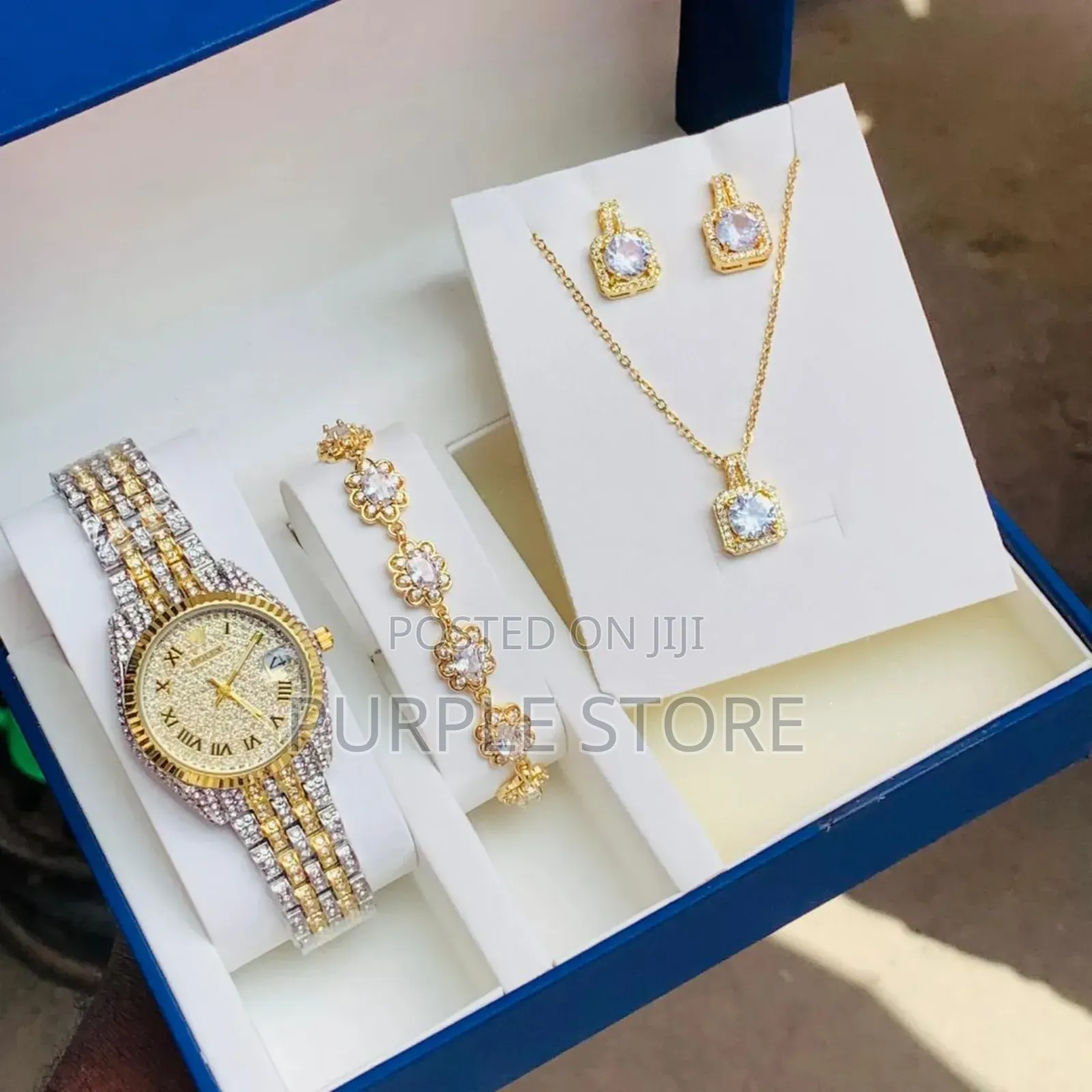 Rolex Wo.Men Watch Jewellery Combo