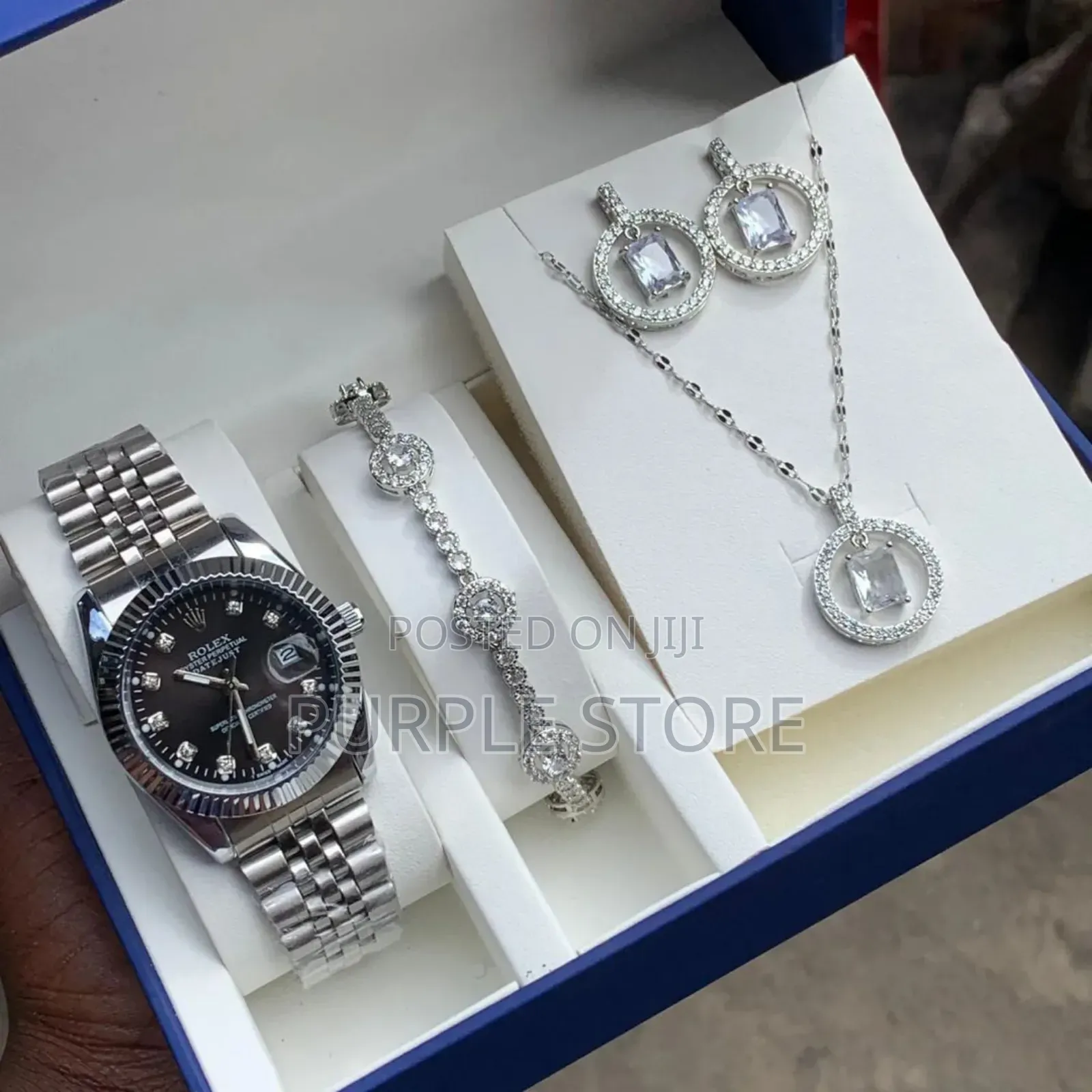 Rolex Wo.Men Watch Jewellery Combo