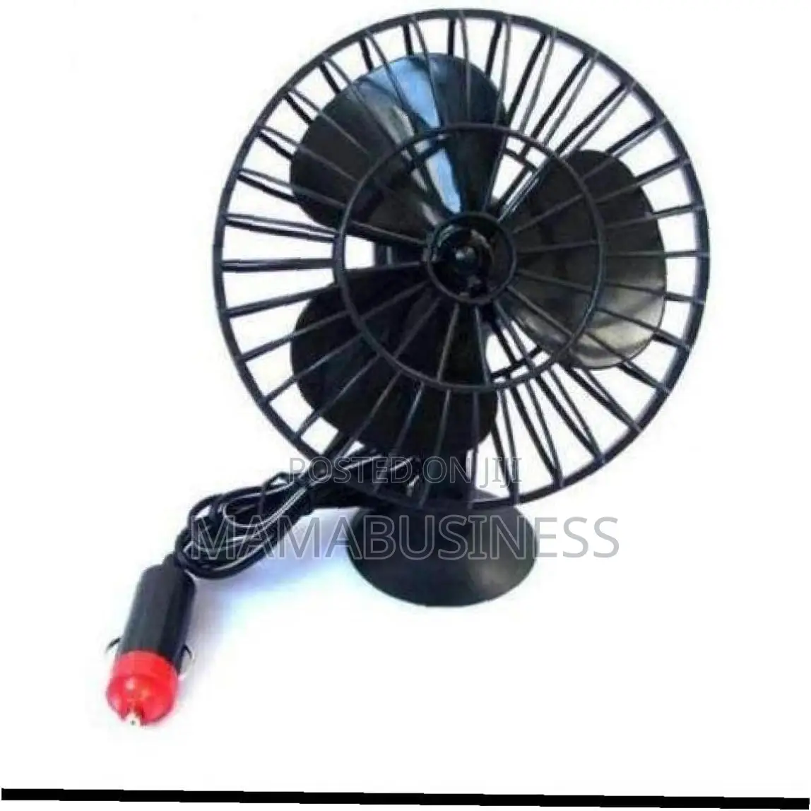 12v Car Fan Lufter Fan - 5 Inch With Suction Cup