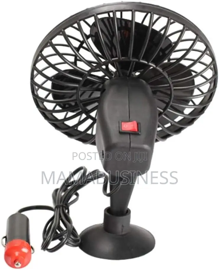 12v Car Fan Lufter Fan - 5 Inch With Suction Cup