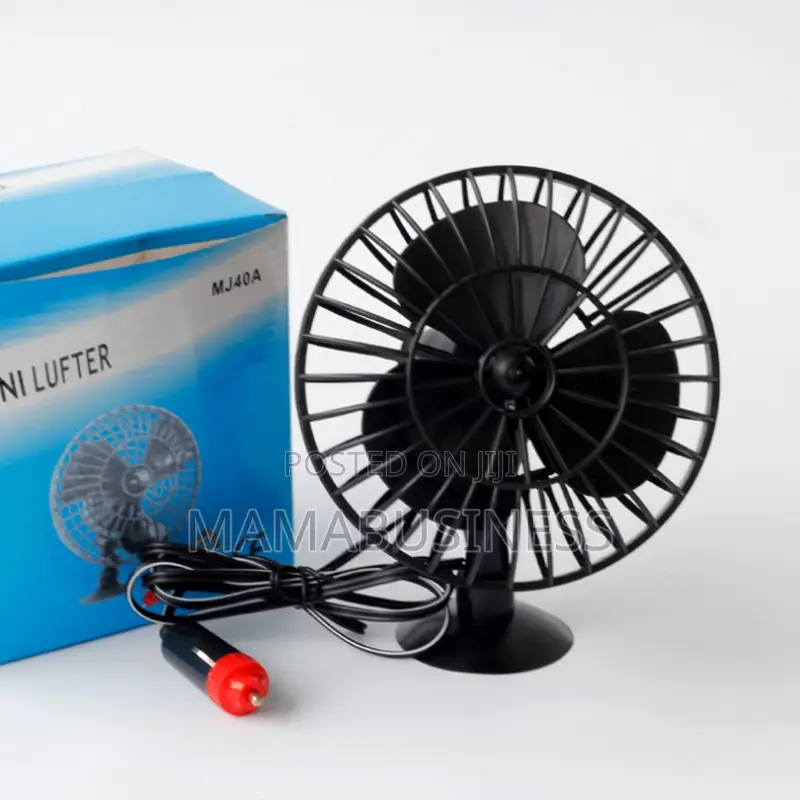 12v Car Fan Lufter Fan - 5 Inch With Suction Cup