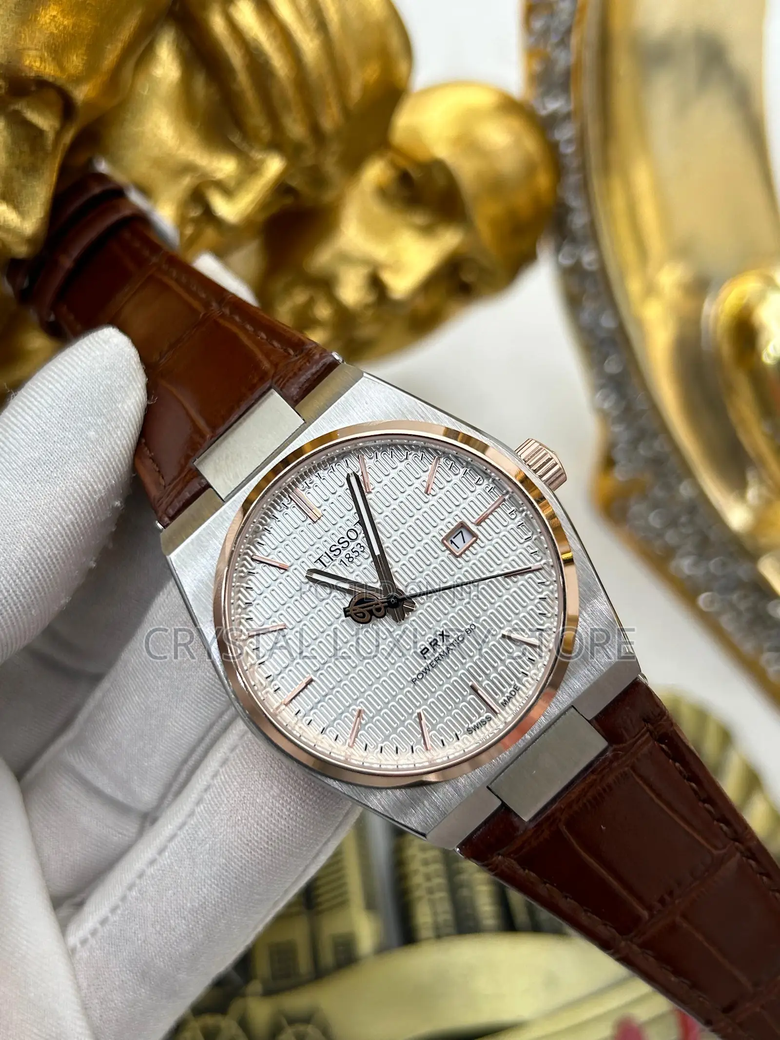 Tissot Quality Luxury Men Genuine Leather Wristwatch