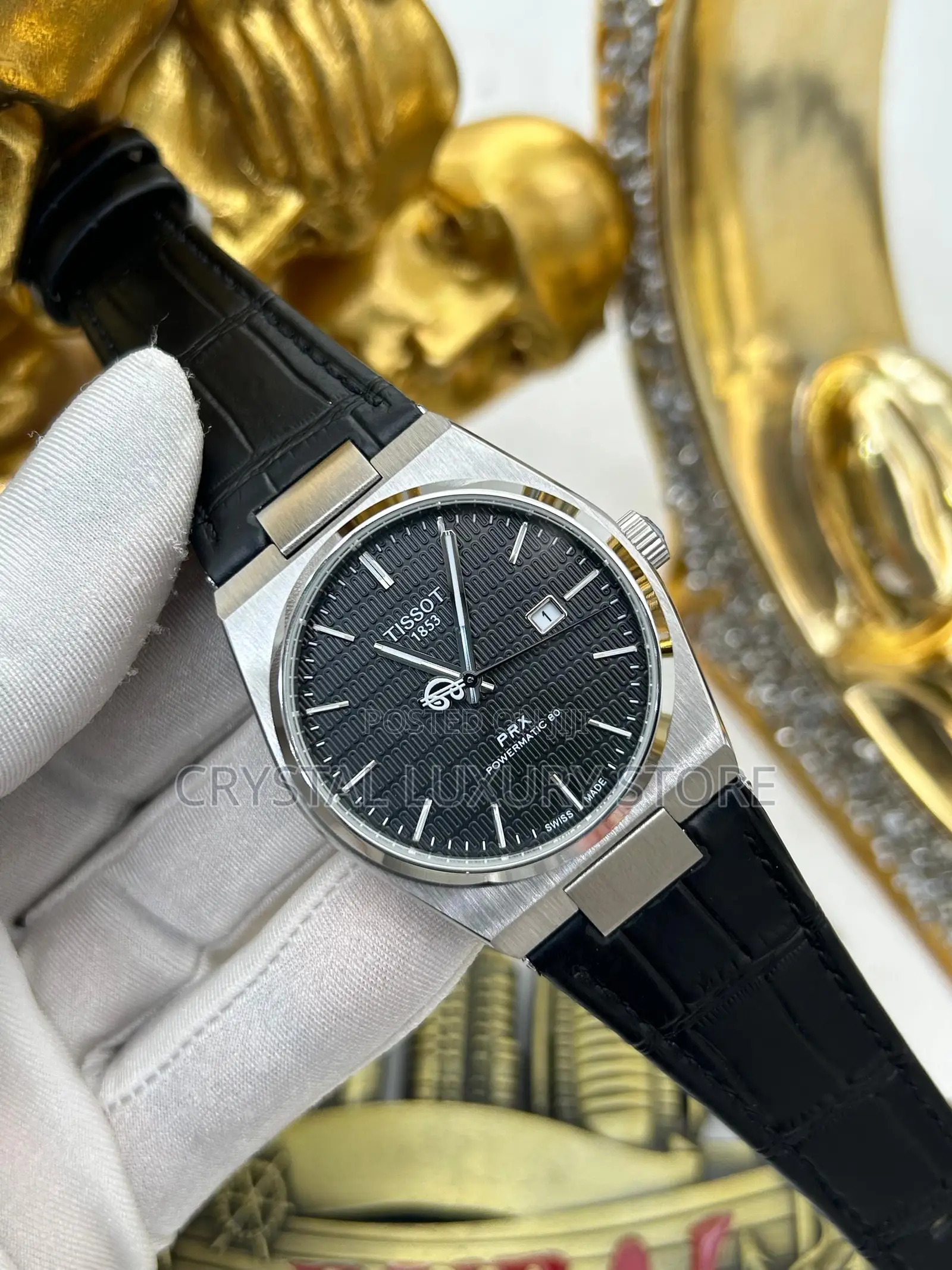 Tissot Quality Luxury Men Genuine Leather Wristwatch