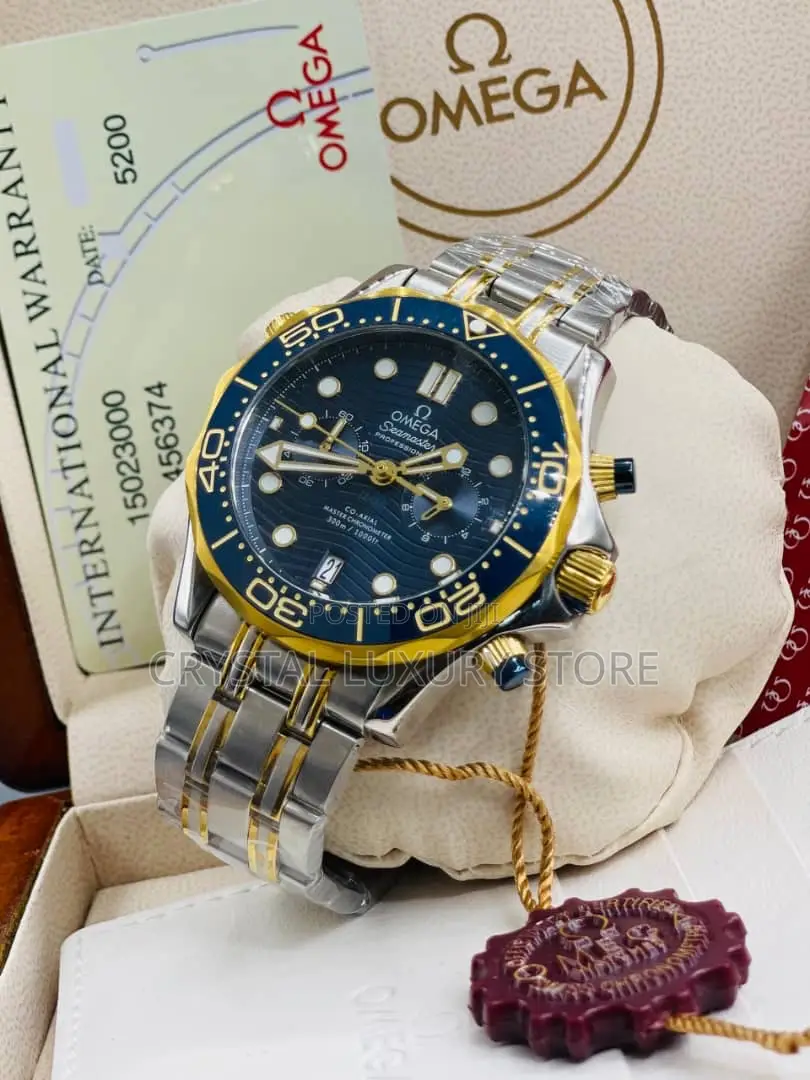 OMEGA Quality Luxury Men Chain Strap Wristwatch