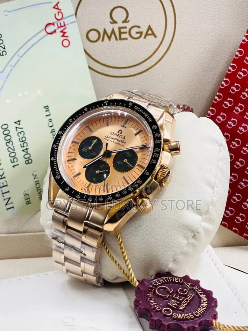OMEGA Quality Luxury Men Chain Strap Wristwatch