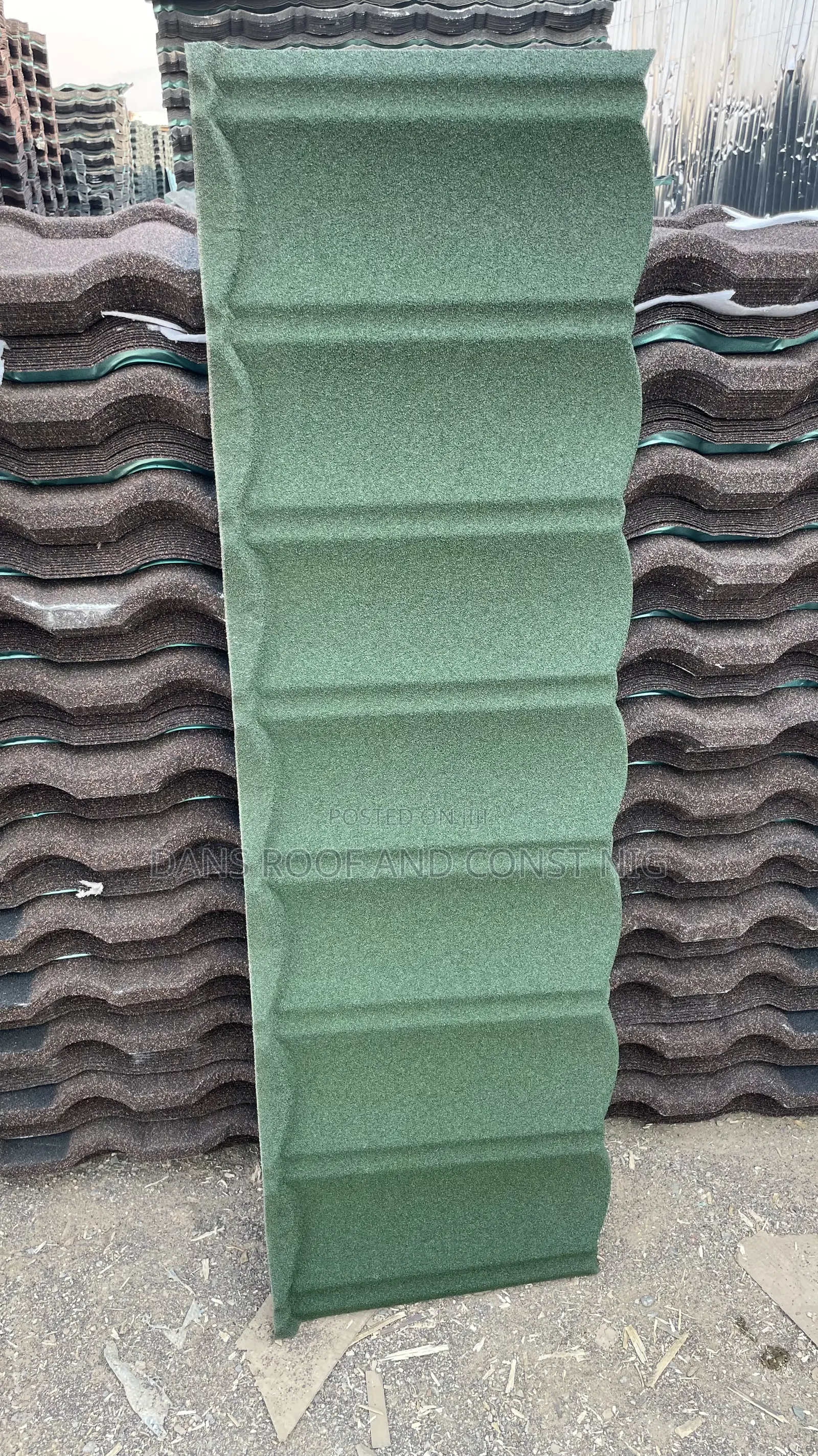 Plain Green Bond Stone Coated Roofing Tiles