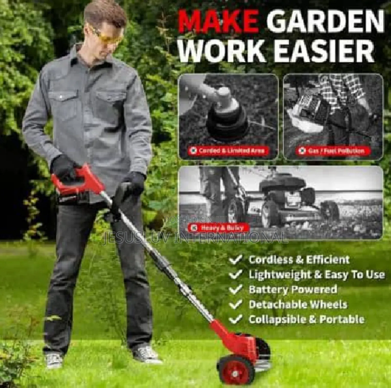 Electric Brush Cutter/ Grass Trimmer With 48v Two Batteries