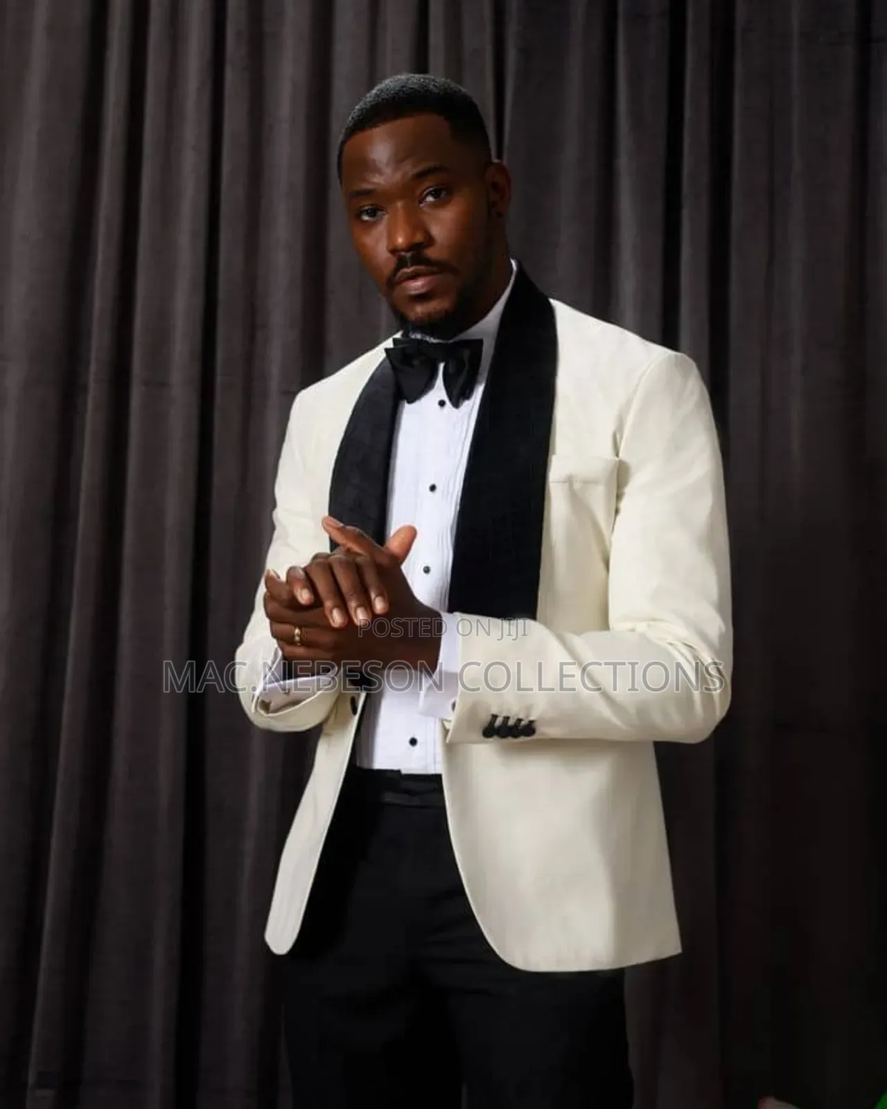 Cream Casila Tuxedo Bridal Suit for Men