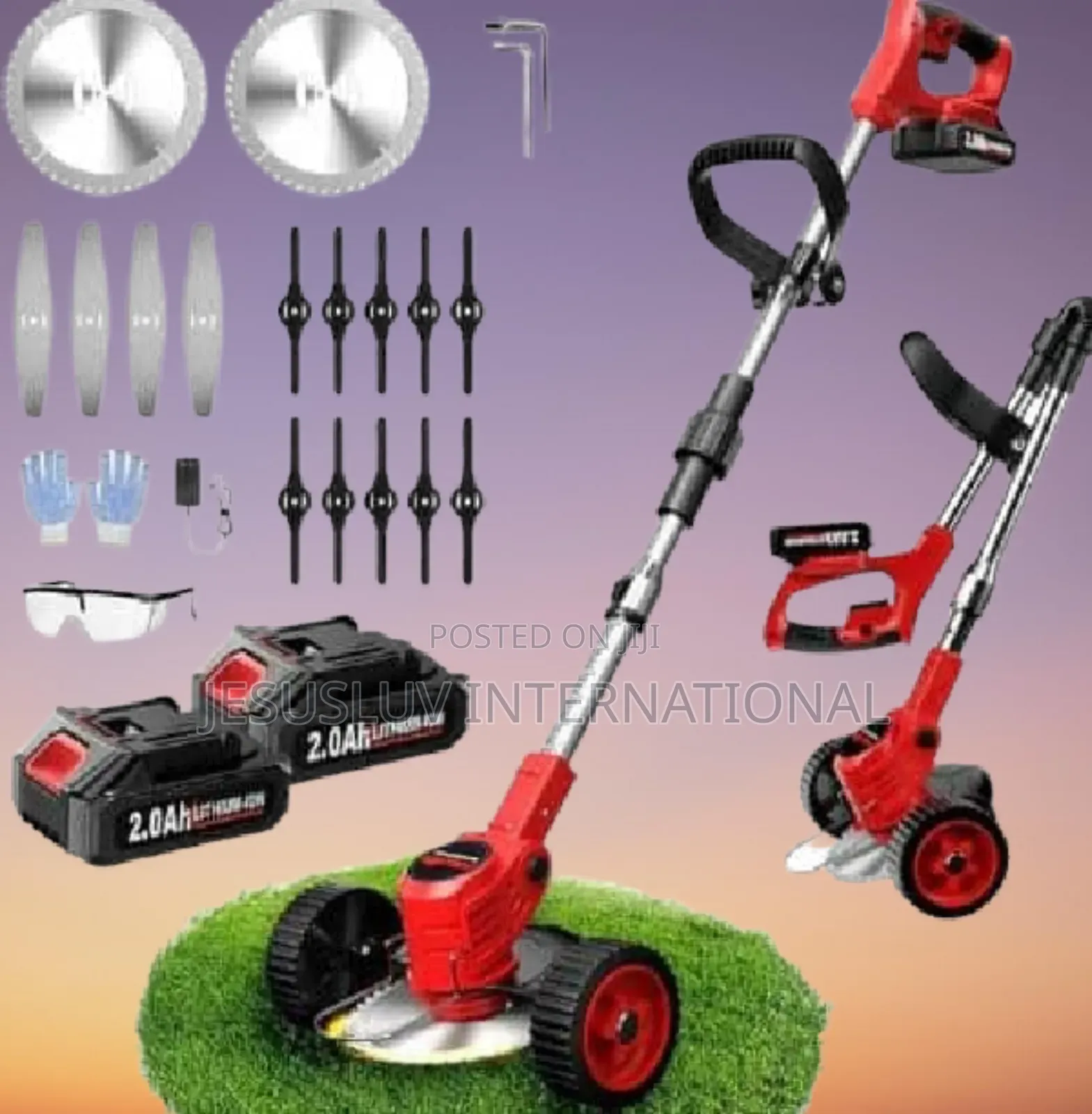 Grass Trimmer / Brush Cutter With 2 Batteries 48v