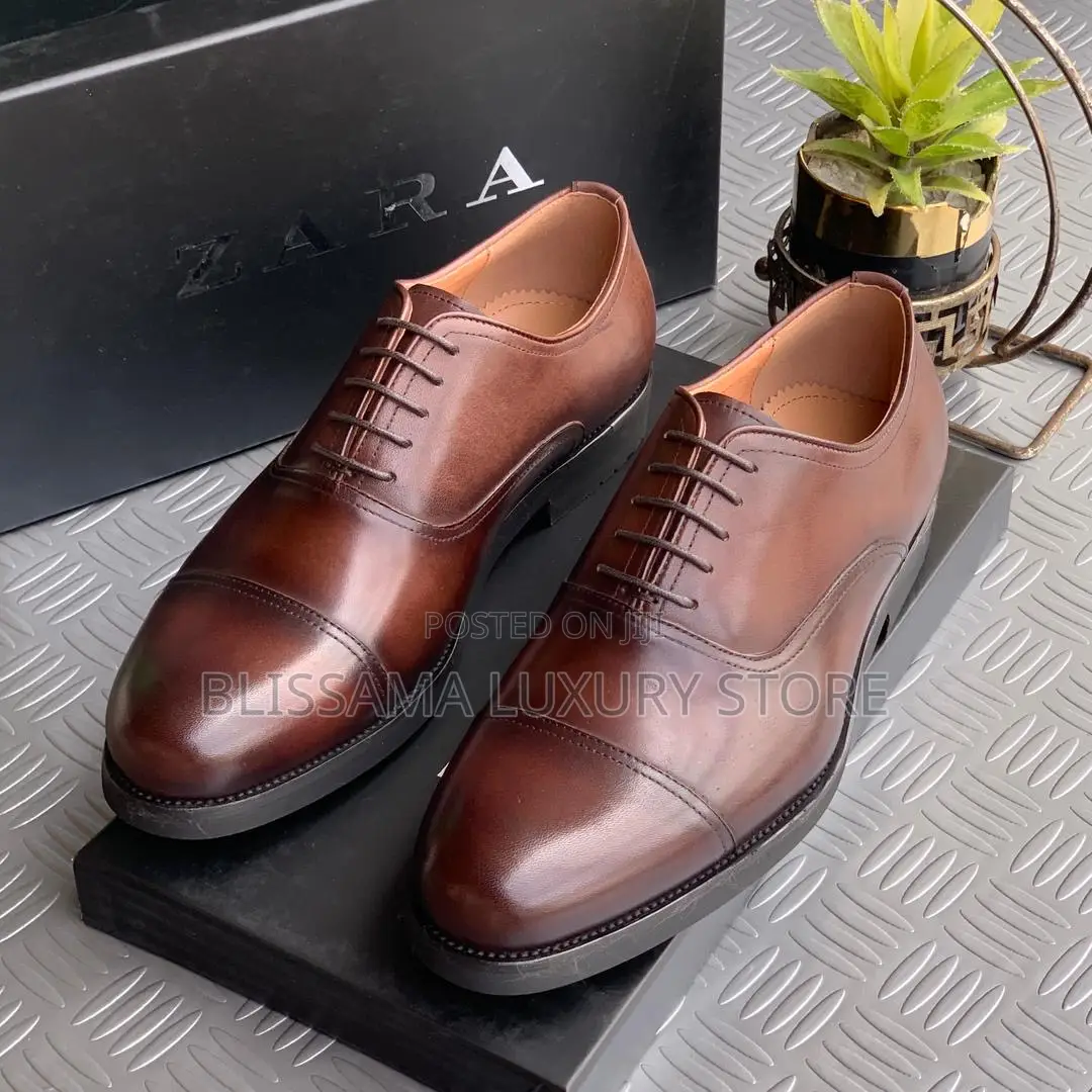 Luxury Zara Men’S Leather Corporate Oxford Shoes