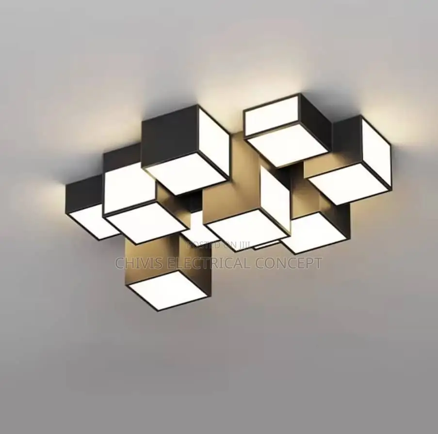 Modern Creative LED Chandelier Light Remote Dimming Living