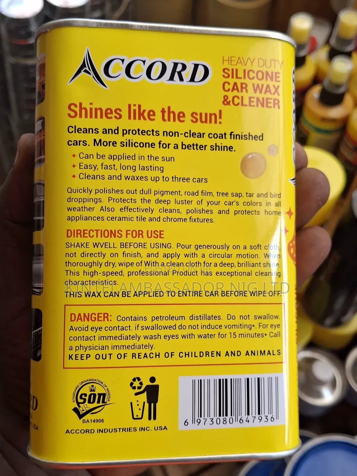 Accord Car Wax and Cleaner