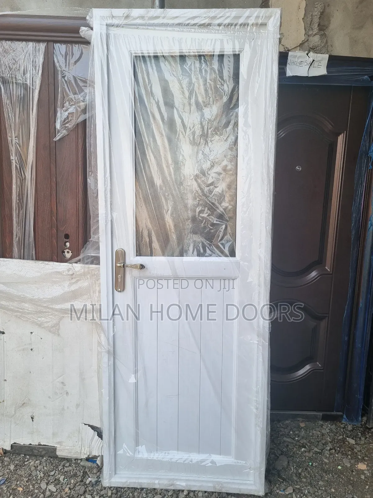 White PVC Toilet and Bathroom Door 750M