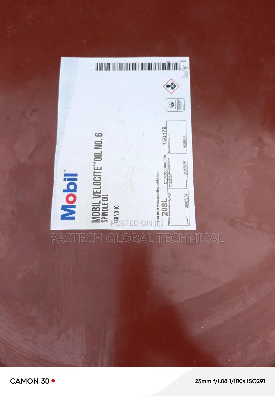 Mobil Velocite Oil No. 6 Spindle Oil 209L