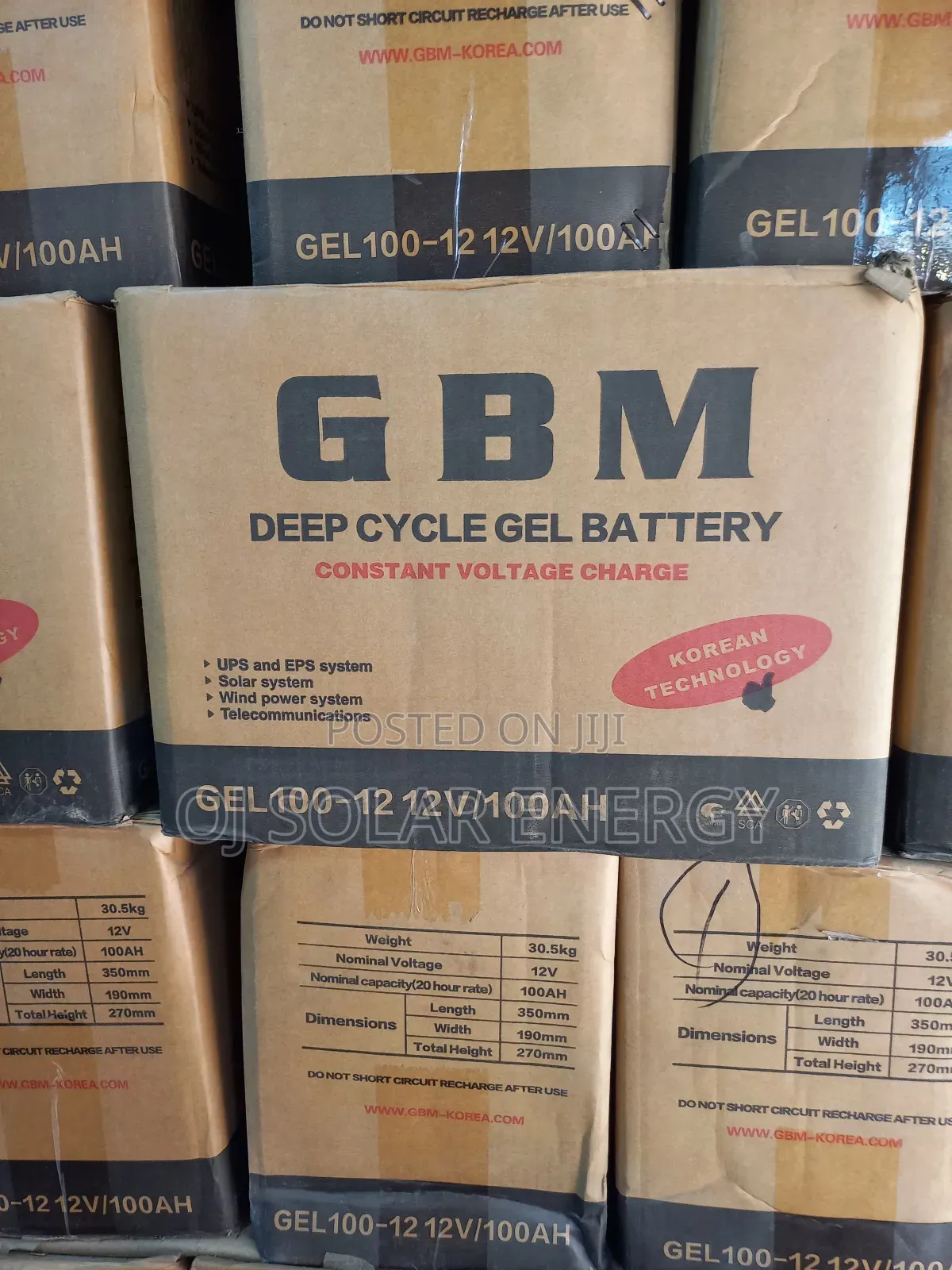 GBM Solar Battery 100ah