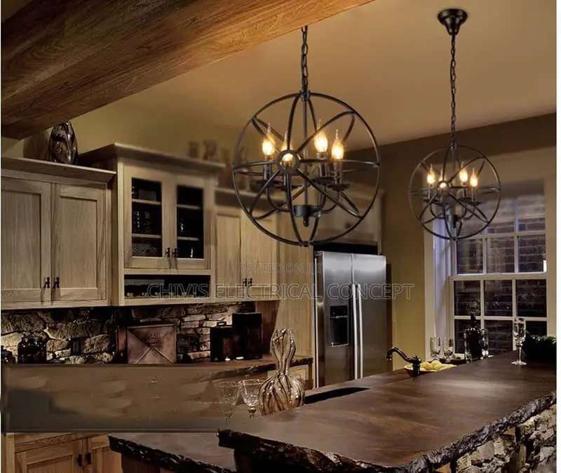Antique Chandelier Loft Retro Wrought Iron Creative