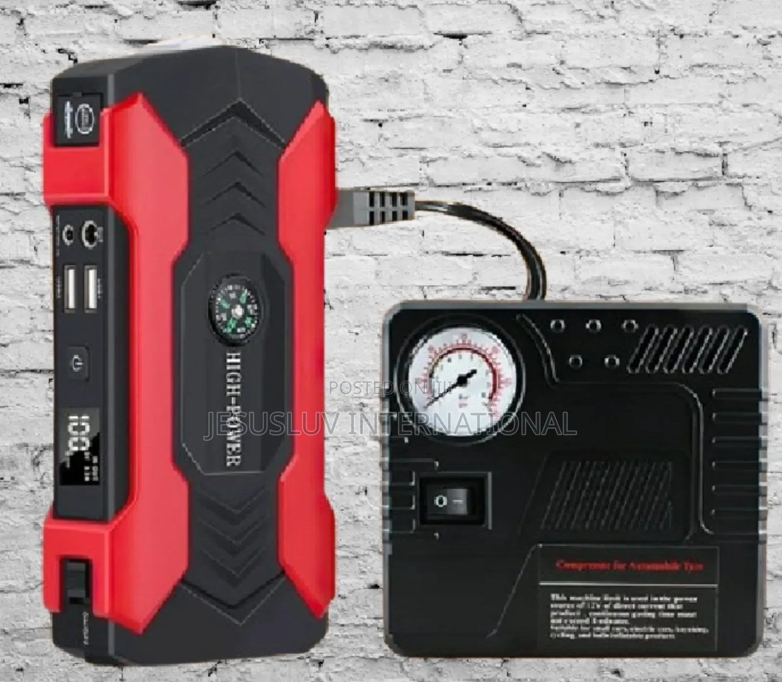 Jump Starter 12V ,99800mah Capacity With Tyre Inflator
